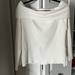 NWT Zara Off-Shoulder Cream Sweater